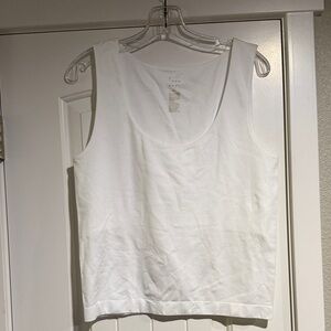 a new day Women's Classic White Lined Tank Top